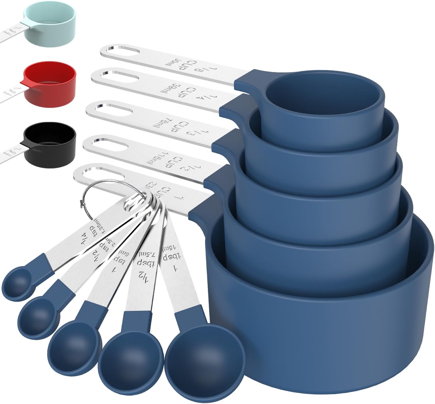 TILUCK Measuring Cups & Spoons Set, Stackable Cups and Spoons, Nesting Measure Cups with Stainless Steel Handle, Kitchen Gadgets for Cooking & Baking
#am_amazon_associate
Price:   $8.49
Price may change at any time and may only be accurate at time of post
#ad Get more information here -->  https://amzn.to/4tsvXCr
[Multiple Sizes]: Including 5 Measuring cups (1/8, 1/4, 1/3 , 1/2 , 1 cup), 5 Measuring spoons (1/4, 1/2 , 1 tsp, 1/2, 1 tbsp). Meet All Your Needs On Cooking And Baking
[Premium Material]: Made of Food-Grade Stainless Steel and Food Safe Plastic, 100% rust-resistant, no toxic elements, which is safe to use for both dry and wet ingredients
[Easy Cleaning]: It can be washed away with a simple rinse，which is safe to use for both dry and wet ingredients

