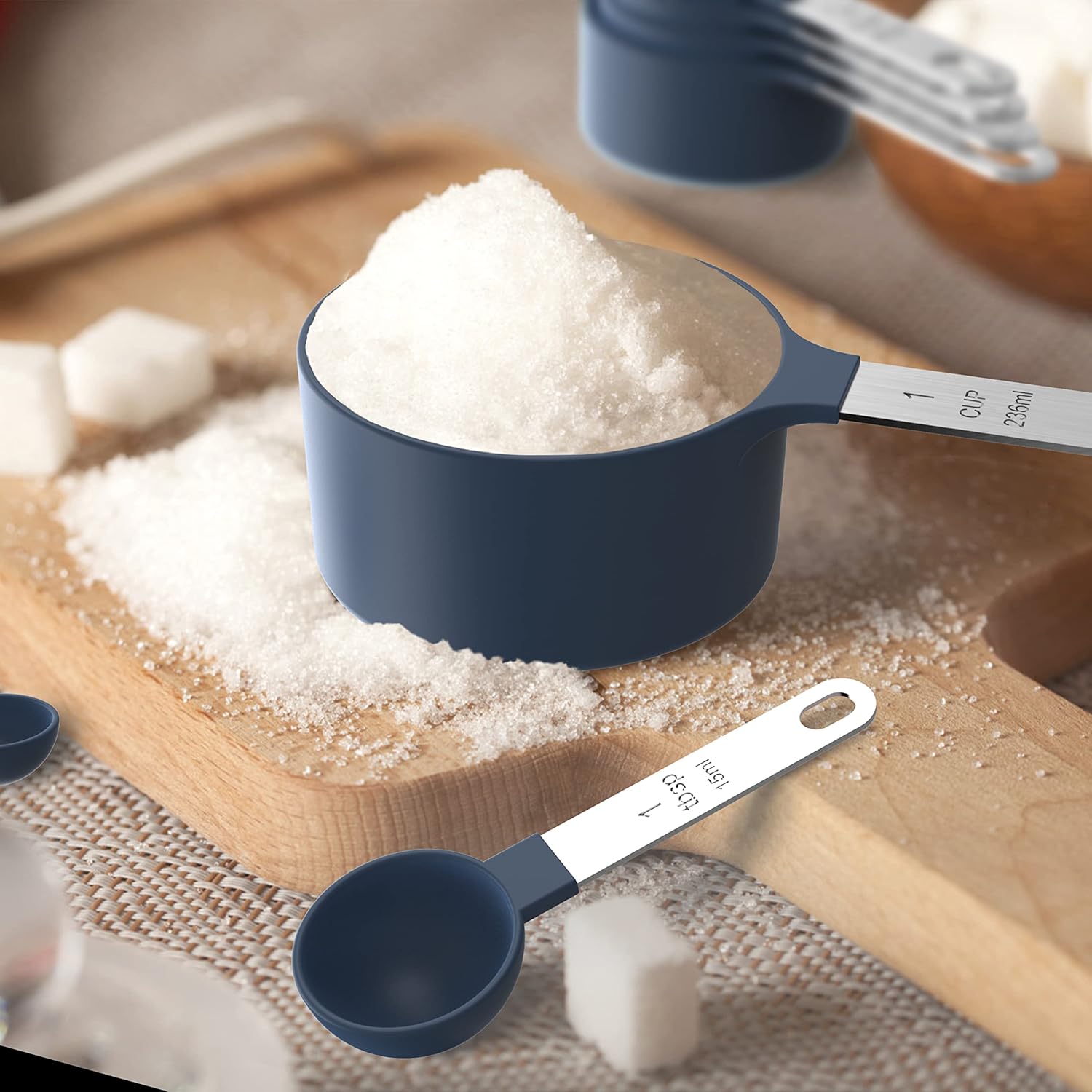 TILUCK Measuring Cups & Spoons Set, Stackable Cups and Spoons, Nesting Measure Cups with Stainless Steel Handle, Kitchen Gadgets for Cooking & Baking
#am_amazon_associate
Price:   $8.49
Price may change at any time and may only be accurate at time of post
#ad Get more information here -->  https://amzn.to/4tsvXCr
[Multiple Sizes]: Including 5 Measuring cups (1/8, 1/4, 1/3 , 1/2 , 1 cup), 5 Measuring spoons (1/4, 1/2 , 1 tsp, 1/2, 1 tbsp). Meet All Your Needs On Cooking And Baking
[Premium Material]: Made of Food-Grade Stainless Steel and Food Safe Plastic, 100% rust-resistant, no toxic elements, which is safe to use for both dry and wet ingredients
[Easy Cleaning]: It can be washed away with a simple rinse，which is safe to use for both dry and wet ingredients

