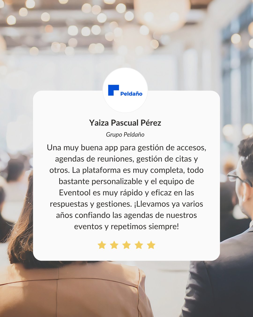 Evento bien organizado por Eventool