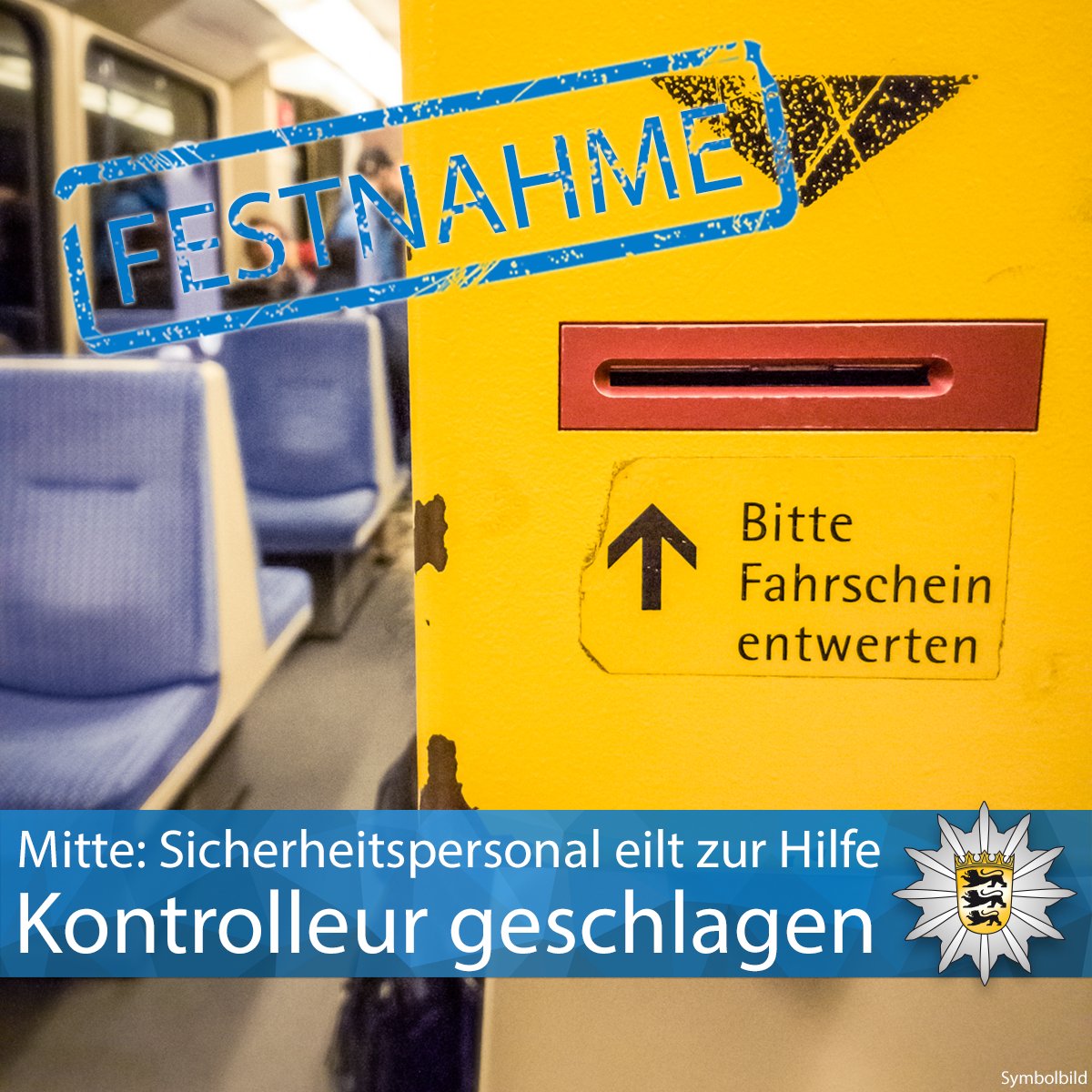 Symbolbild: Fahrscheinentwerter in der Bahn