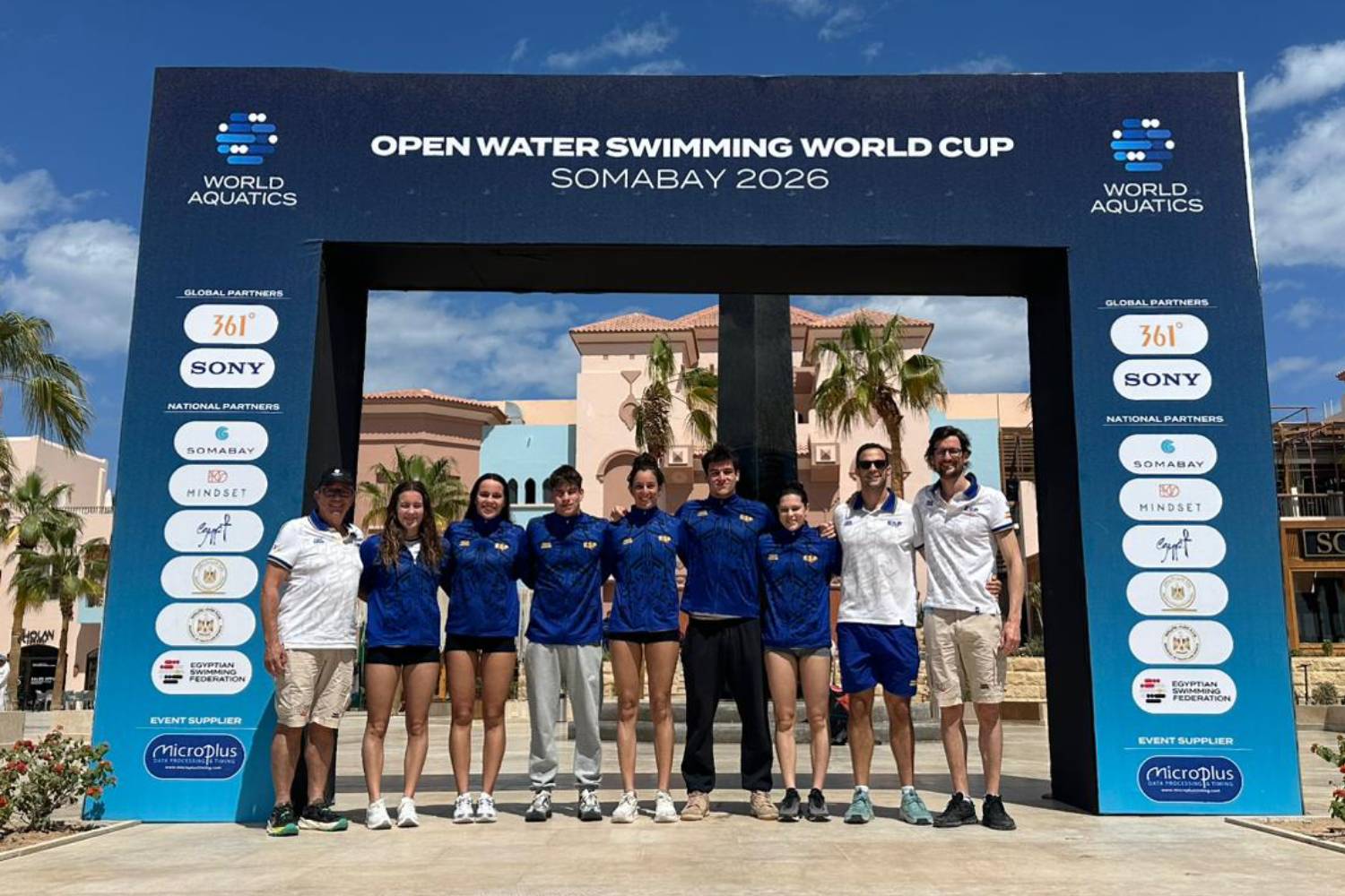 📸 World Aquatics / Equipo español de aguas abiertas al completo.