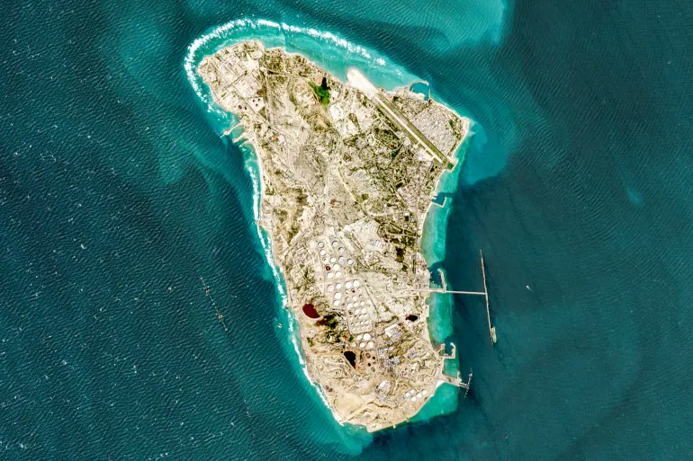 A view of Iran's Kharg Island, which hosts the country’s main crude export terminal, and which some believe could be a target for occupation by US forces, on March 2, 2026 [Handout/European Space Agency via AFP]