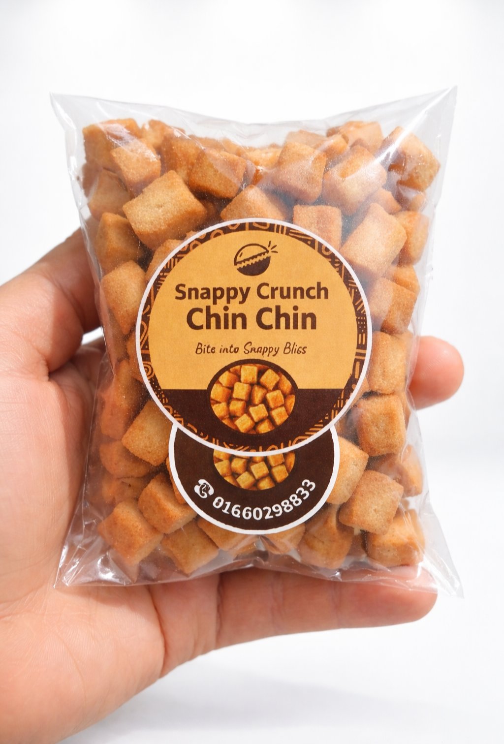 Mini Pack of Snappy Crunch Chin Chin and smoothie #1,000
Add-ons 
Smoothie #500
Soft drinks #500