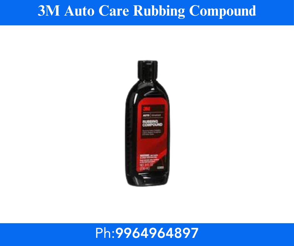 3M™ Auto Care Rubbing Compound quickly removes oxidation, sanding scratches, swirl marks, and water spots—restoring a smooth, glossy finish to dull or weathered paint. Safe for clear coats, lacquer, and enamel, it delivers a high-quality shine with minimal swirl marks. Its fast-cut formula saves time, making it ideal for quick and effective paint restoration.
Call 9964964897
https://maps.app.goo.gl/mA7Ev5Wwgqk1Ls9x9
https://3mtapesadhesives.blogspot.com/
#3M #3Madhesives #3Mdistributor #AutoCareRubbingCompound