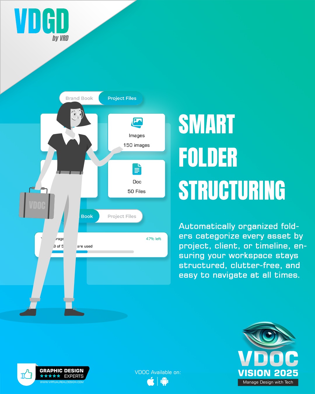 Smart folder structuring for organized digital workspace.