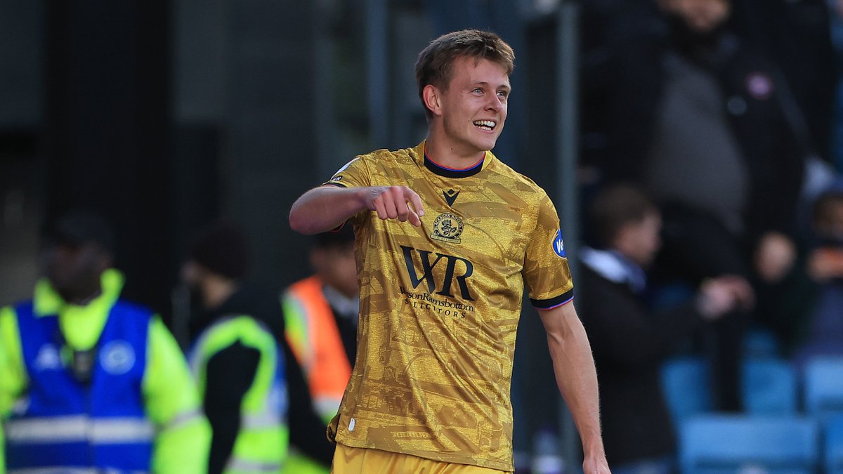 Mathias Jørgensen celebrates after scoring for Blackburn Rovers against Millwall at The Den.