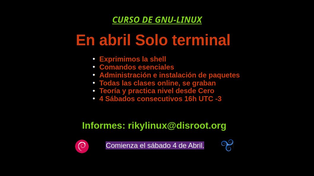 #Gnu #linux #cursos
Apúntate ya!
ideal para novatos!
Valor del Curso al alcance de todes😉
Se agradece la difusión 📣