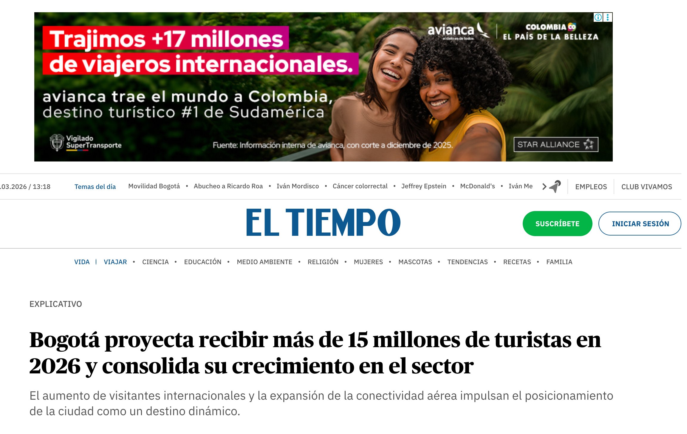 https://www.eltiempo.com/vida/viajar/bogota-proyecta-recibir-mas-de-15-millones-de-turistas-en-2026-y-consolida-su-crecimiento-en-el-sector-3543520?utm_campaign=mrf-twitter-ELTIEMPO&mrfcid=2026032769c3ce422f5a0b61129349de