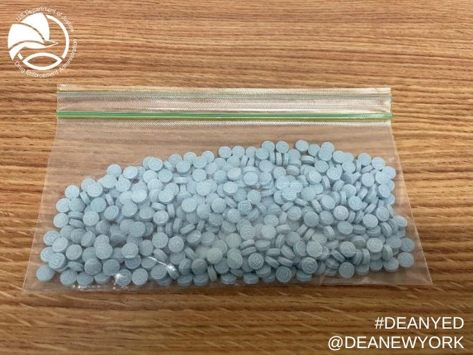 422 counterfeit oxycodone pills containing fentanyl.