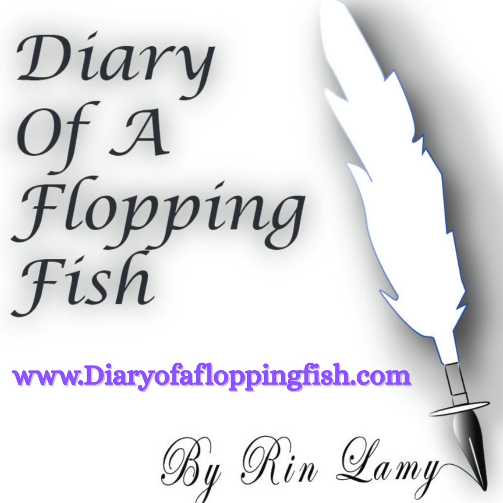 Diary of a Flopping Fish by Rin Lamy www.diaryofafloppingfish.com Logo of the website with a feather quill.
