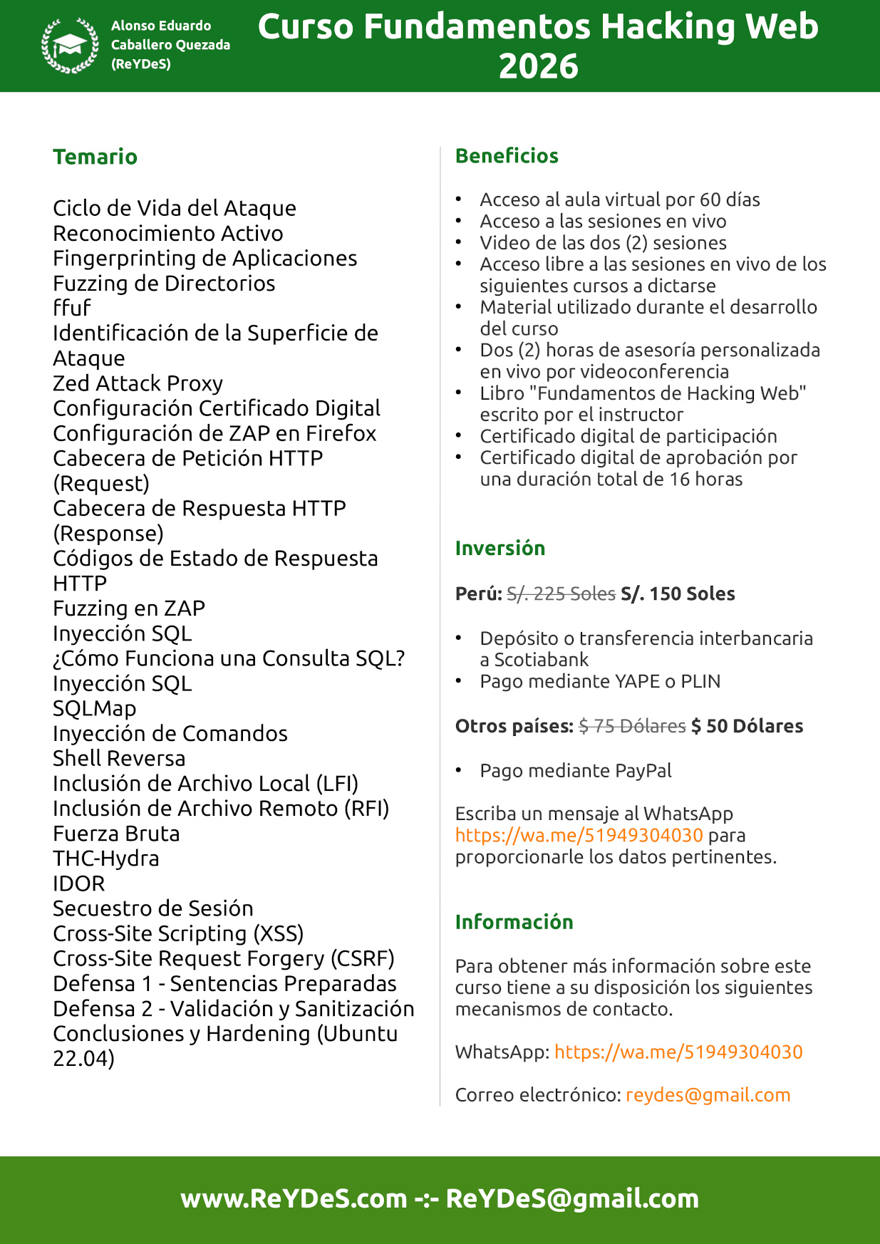 Curso Fundamentos de Hacking Web 2026