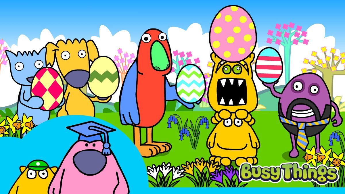 Busy Things' characters ready to celebrate Easter