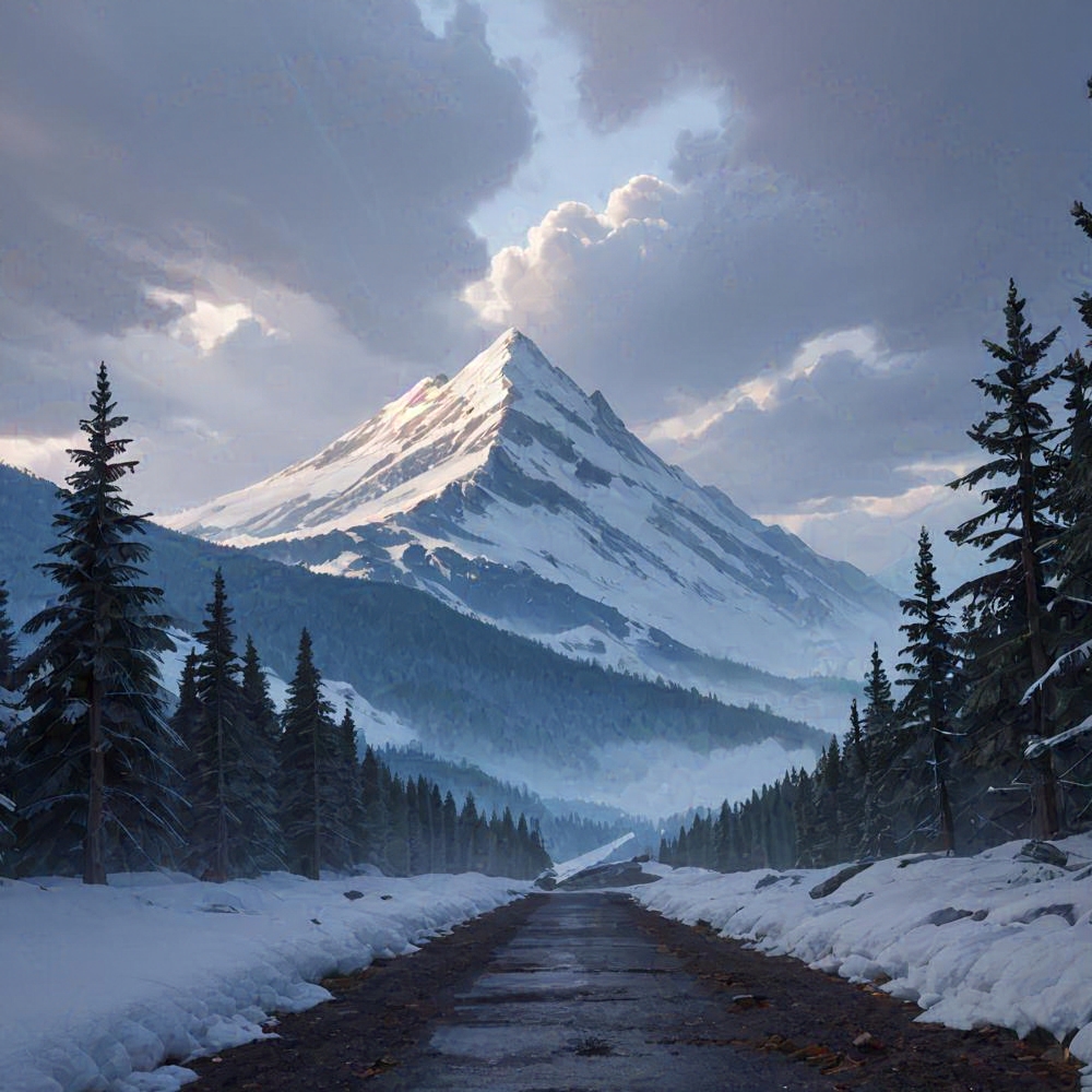 background_art mountains snowcapped ridge storm wilderness
