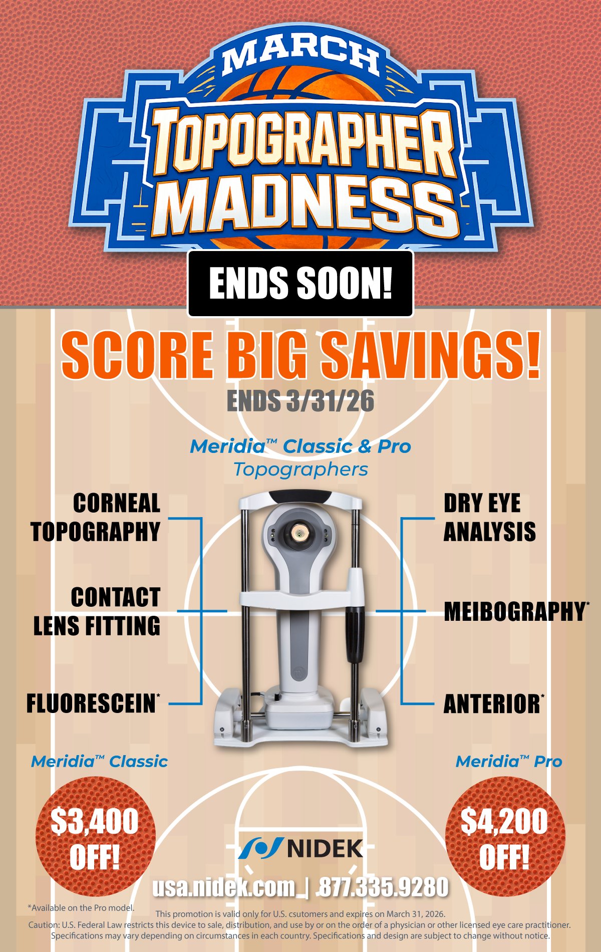 NIDEK | March Topographer Madness Ends Soon