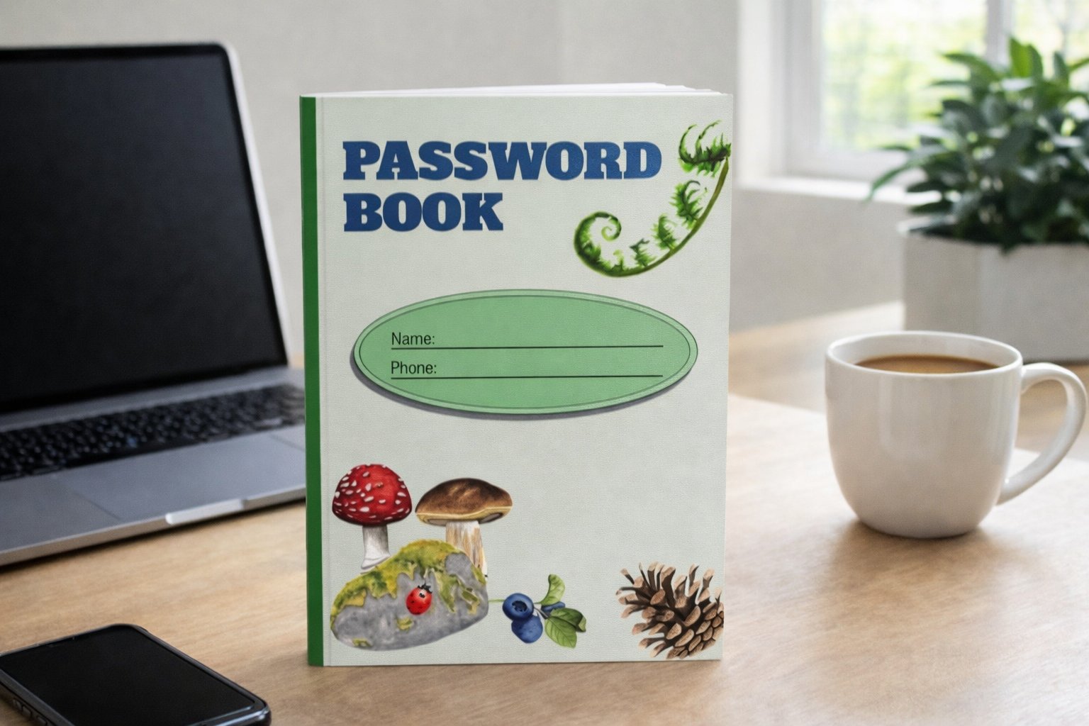 Tired of forgetting your passwords? This Password Logbook helps you securely organize all your logins in one place. Simple, practical, and easy to use every day.