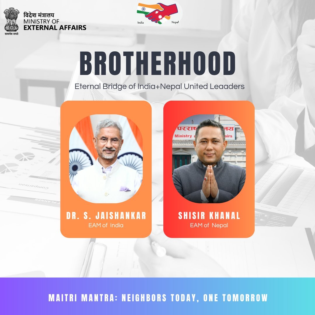 🇮🇳🇳🇵 #FriendsForever A new chapter begins! Our diplomacy is rooted in positivity and the eternal wisdom of Lord Shiva, Shri Ram, and Buddha. As PM @narendramodi and @BalenShah lead with vision, we honor our 'Akhand' roots to build a future of Himalayan heights. 🏔️🙏 #GlobalPeace #IndiaNepal #DivineBonds