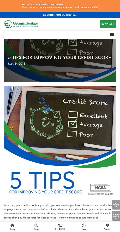 Information in the internet domain https://gaheritagefcu.org/