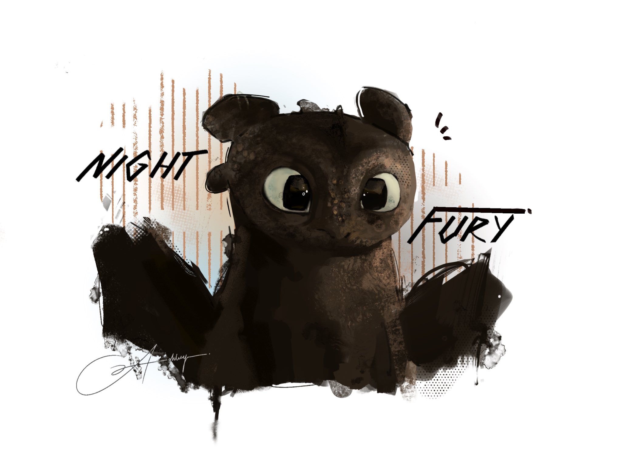 toothless digital drawing