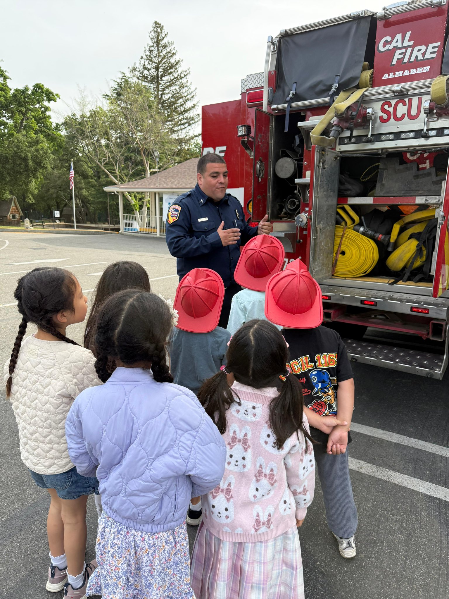 CAL FIRE fire captain educating students
