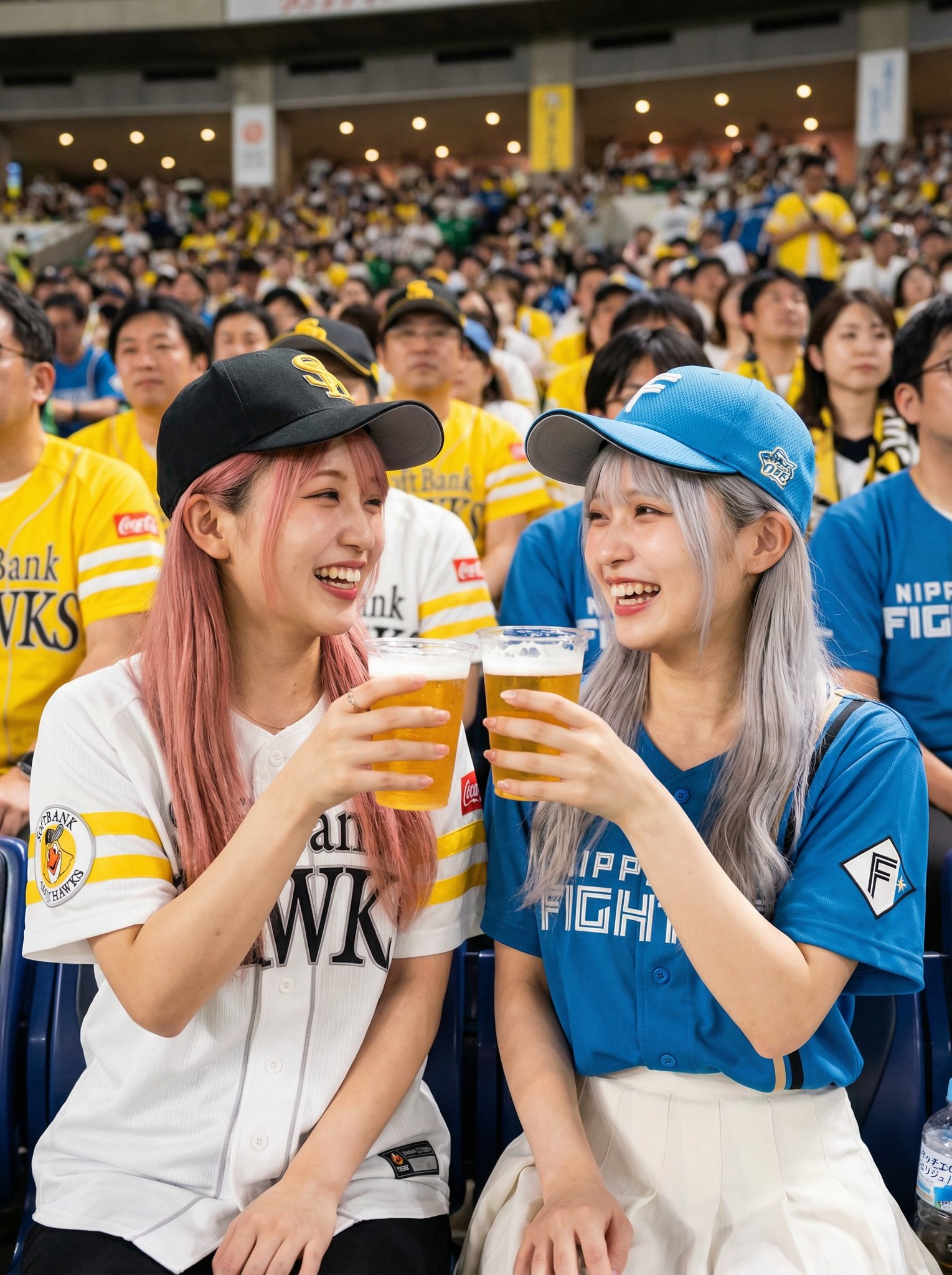 鹿児島出身桃華さん＆北海道出身雪乃さんは早速PayPayドームにて対戦! パ・リーグ注目の2チーム! 楽しみですねえ〜🦅🦊