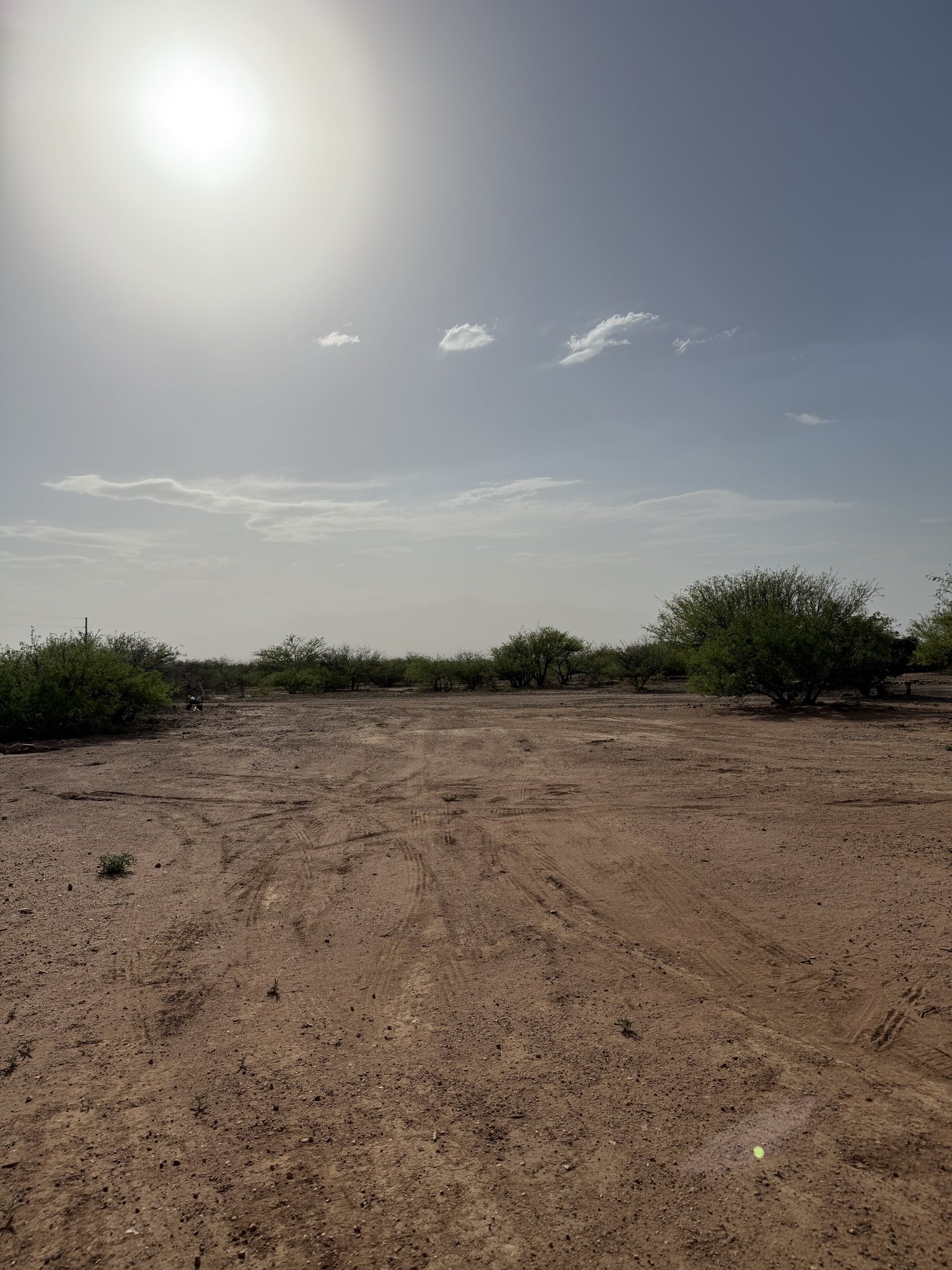 There are usually mountains there. But DUST