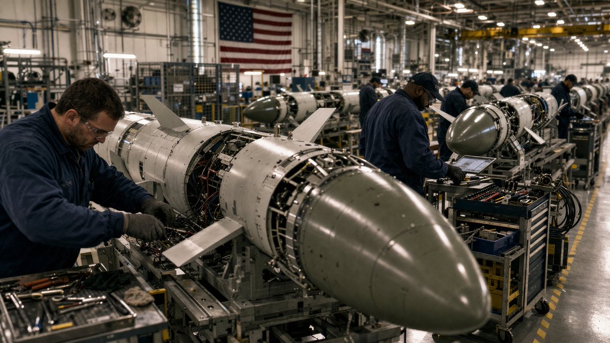 La guerra también se mide en fábricas: cuando el combate consume más rápido de lo que la industria repone, la superioridad empieza a desgastarse. – Ilustración DALL-E