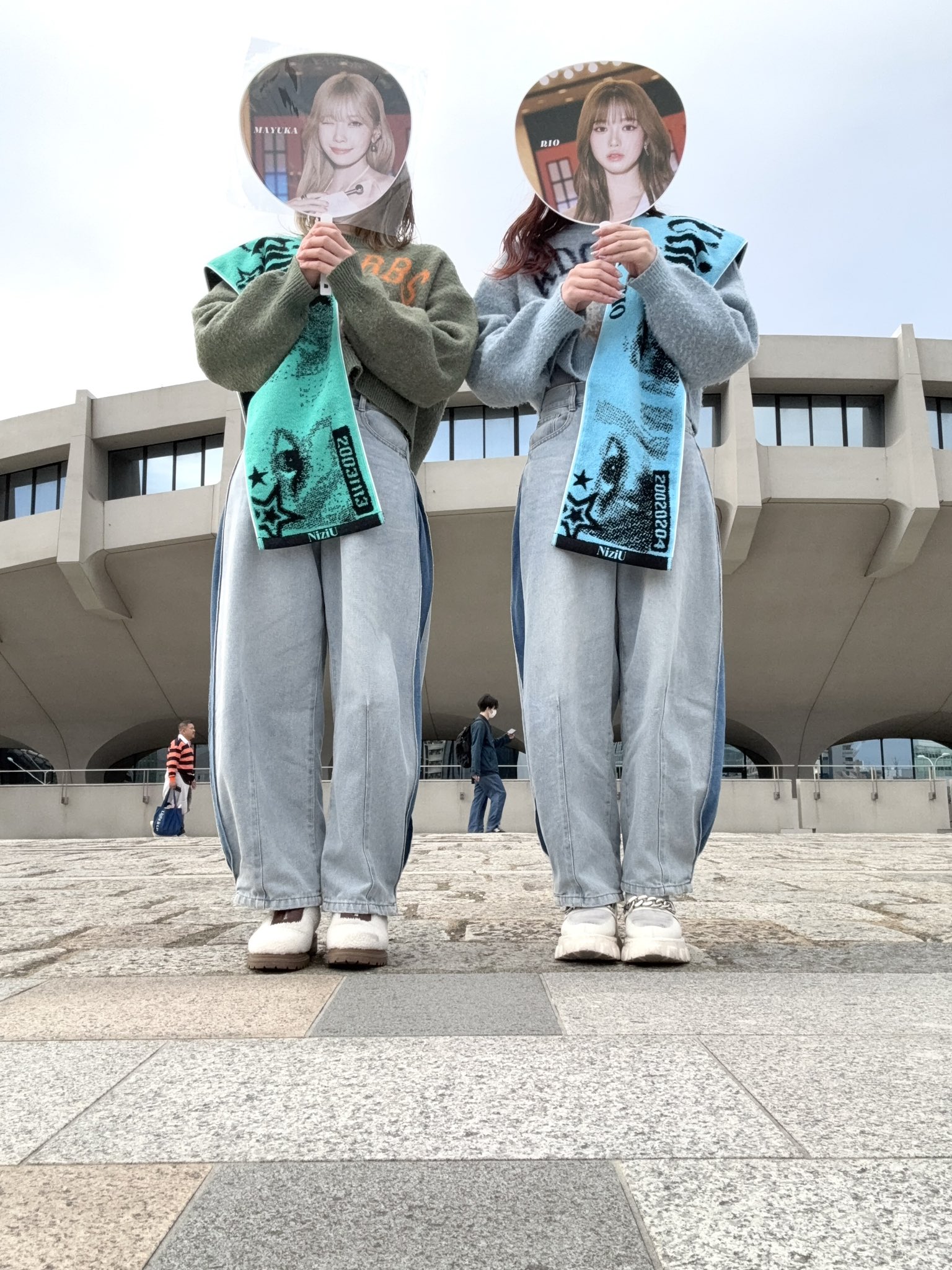 お姉ちゃんとお揃いのお洋服で参戦😆✌🏼💚🩵