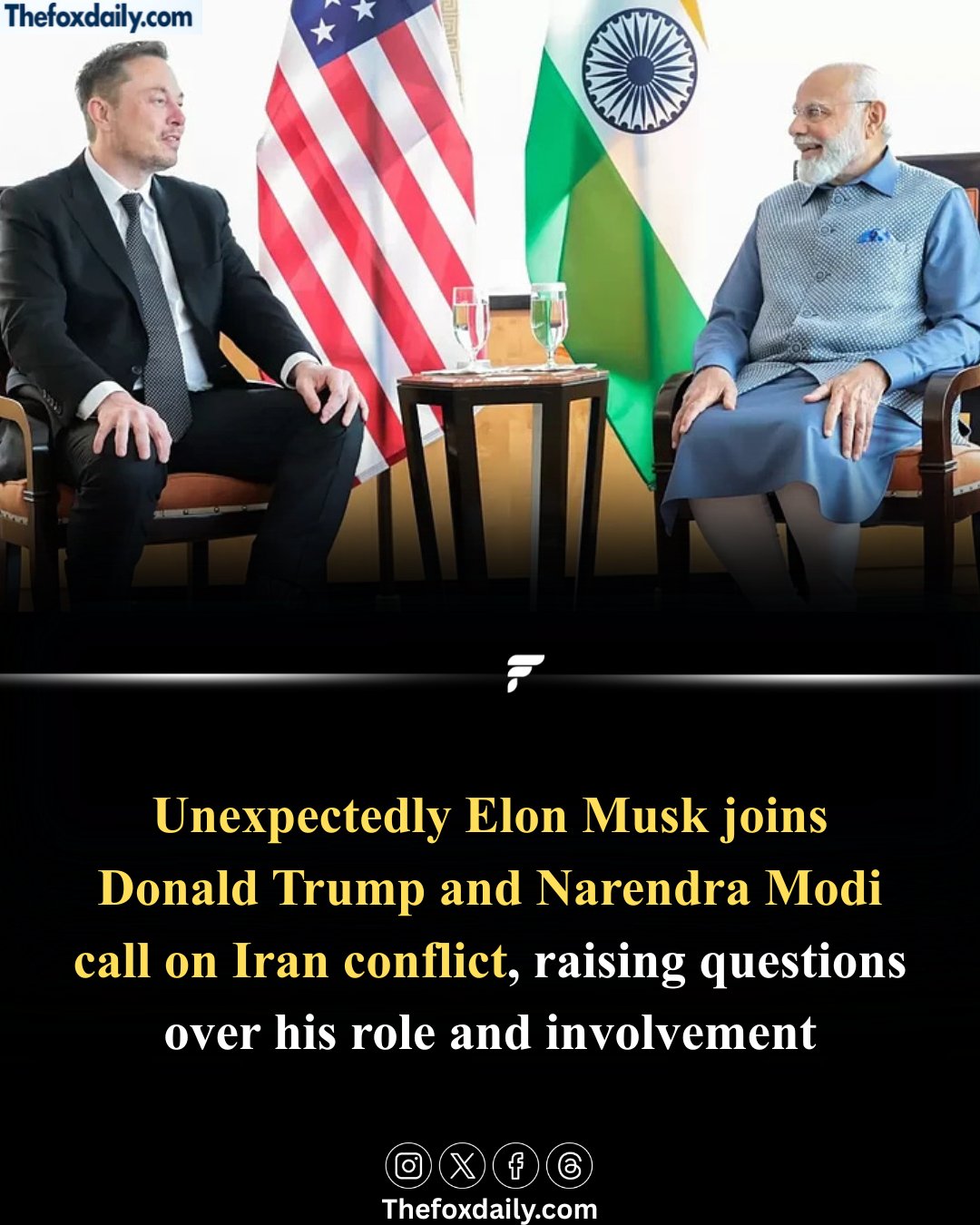 Billionaire Elon Musk reportedly joined a phone call between US President Donald Trump and Indian Prime Minister Narendra Modi regarding the ongoing Iran conflict. According to The New York Times, US officials confirmed his presence, though it remains unclear why Musk was included or whether he actively spoke. Earlier, US authorities indicated Trump aimed to keep Modi informed, highlighting the importance of India’s role in discussions surrounding regional stability and diplomatic coordination.