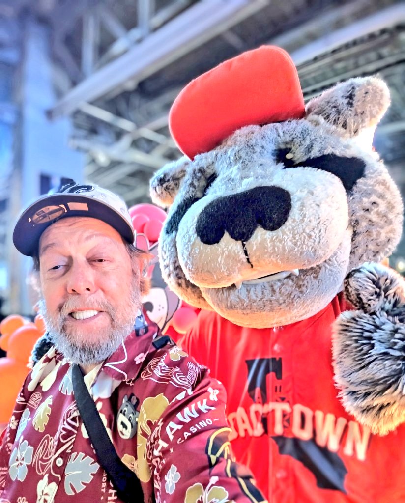 Mark Parshall and Dinger at Sutter Health Park Sacramento River Cats Opening Night March 27 2026 