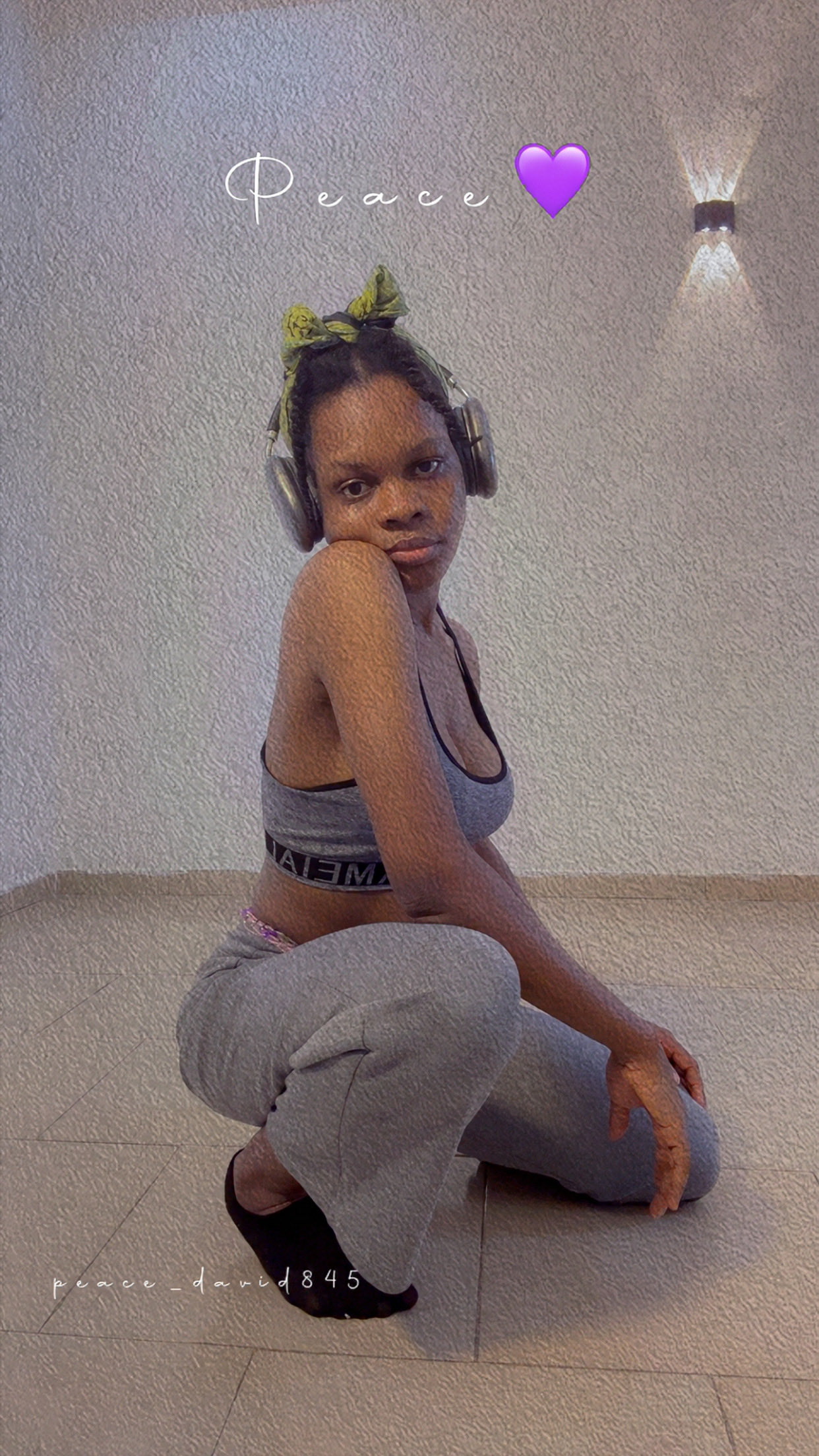 Peace Joseph David picture on Saturday during our flexibility session.