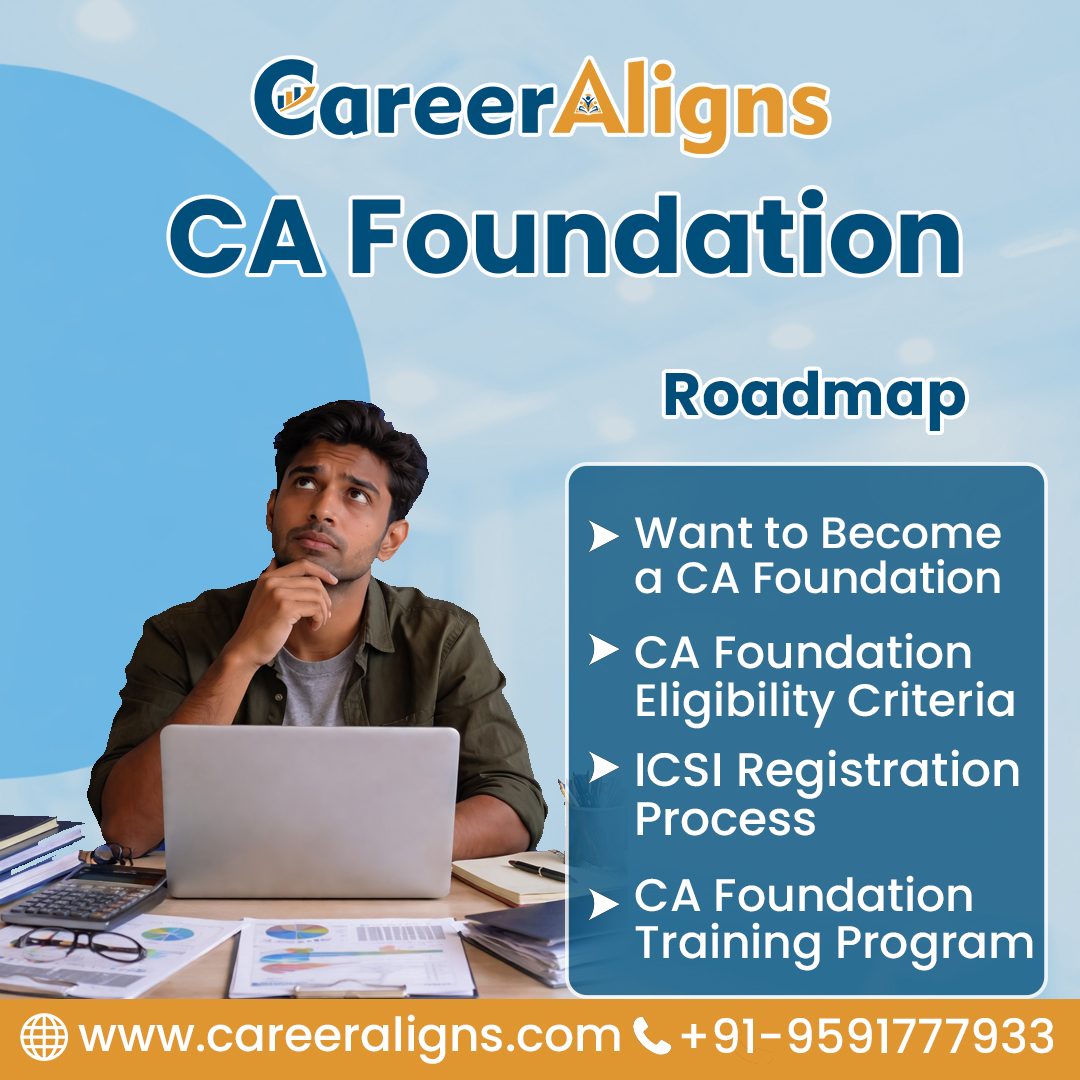 The CA Foundation Exam, conducted by the Institute of Chartered Accountants of India (ICAI), is the entry-level stage that builds the core knowledge required for a successful career in accounting and finance.
🎓 CareerAligns CA Foundation Training helps students develop strong fundamentals through expert-led sessions, structured learning, and exam-oriented preparation.
💡 What You’ll Learn:
✔ Principles of Accounting
✔ Business Laws & Communication
✔ Mathematics & Logical Reasoning
✔ Business Economics
✔ Mock Tests & Exam Preparation
📚 Start your CA journey with confidence and build a strong career foundation with CareerAligns.