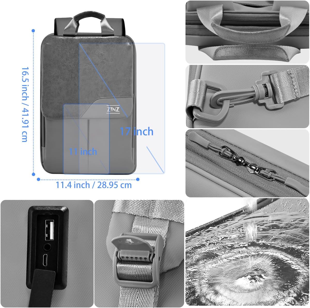 ZINZ Slim & Expandable Laptop Backpack 15.6 16 17 inch Travel Business Backpack Water-Resistant Daypack for Men and Women
#am_amazon_associate 
Price:  $69.99
Price may change at any time and may only be accurate at time of post
#ad Get more information here -->  https://amzn.to/3Ny80u5
Wide Compatibility - The inner size of the laptop backpack: 16.5 x 11.4 x 2.8/5.9 inches (L x W x H); Compatible with most 17 inch laptops of HP Dell Asus Lenovo Acer MSI and Razer Blade 18 inch.
Travel Backpack - Crafted from premium synthetic leather and polyester cloth, this backpack features a water-resistant coating that helps protect against light splashes and raindrops. While it offers great durability for everyday use, it's not designed for heavy downpours.
