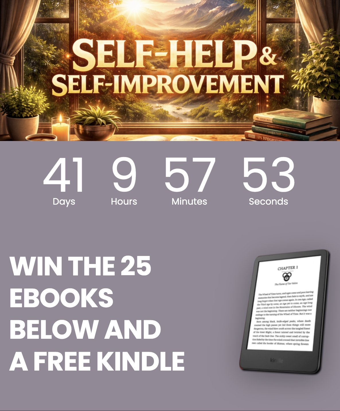 Self-Help & Self-Improvement #Giveaway | via @BargainBooksy
One winner will be chosen at random on 04/30/2026 and notified they have won the eBooks & Kindle Prize Package. Good luck!
Featuring HOW TO STAY SAME WHILE ROBOTS EAT YOUR JOB by @AAlfanoAuthor
https://buff.ly/HJGOg8e