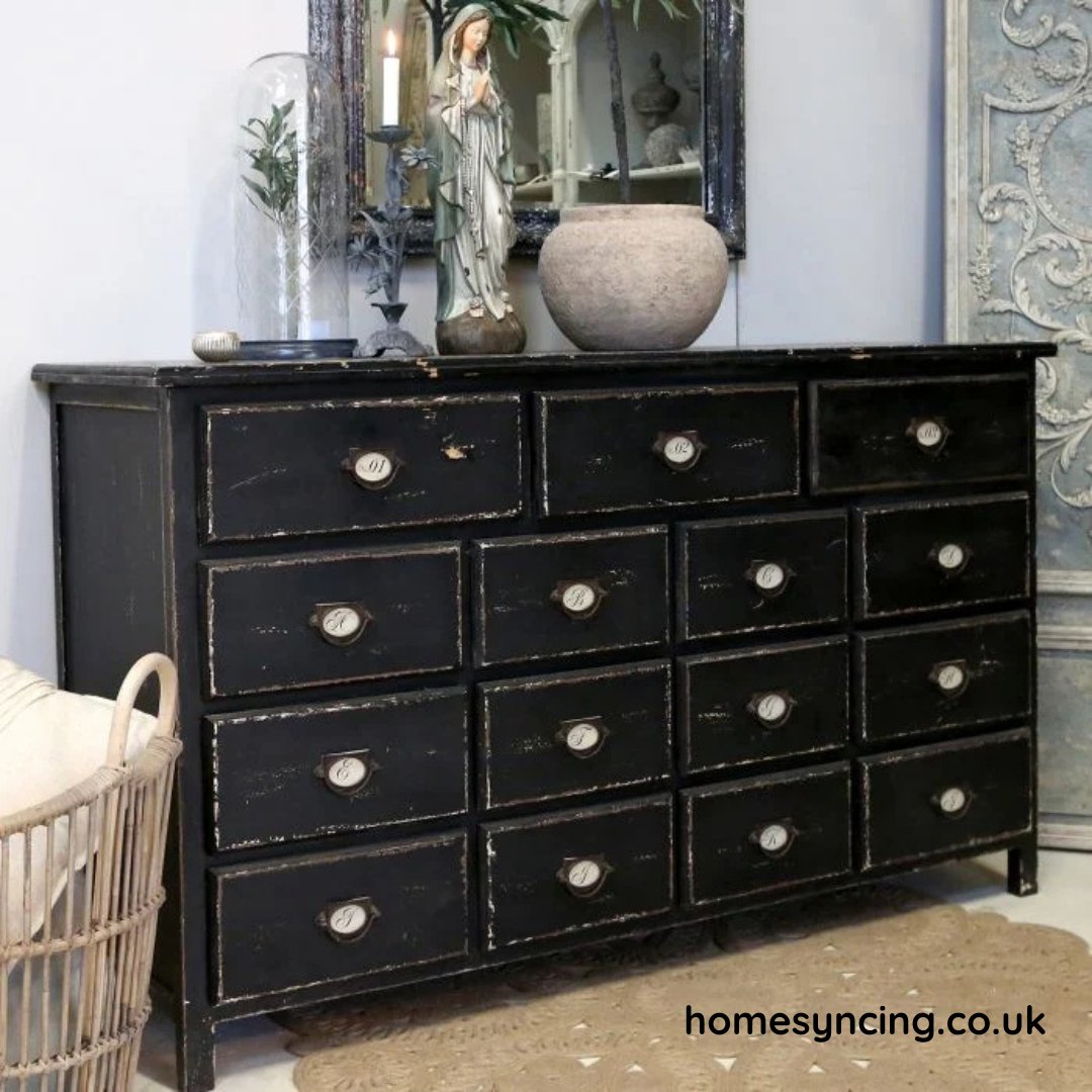 Outfitter's Antique Black Chest of Drawers
homesyncing.co.uk