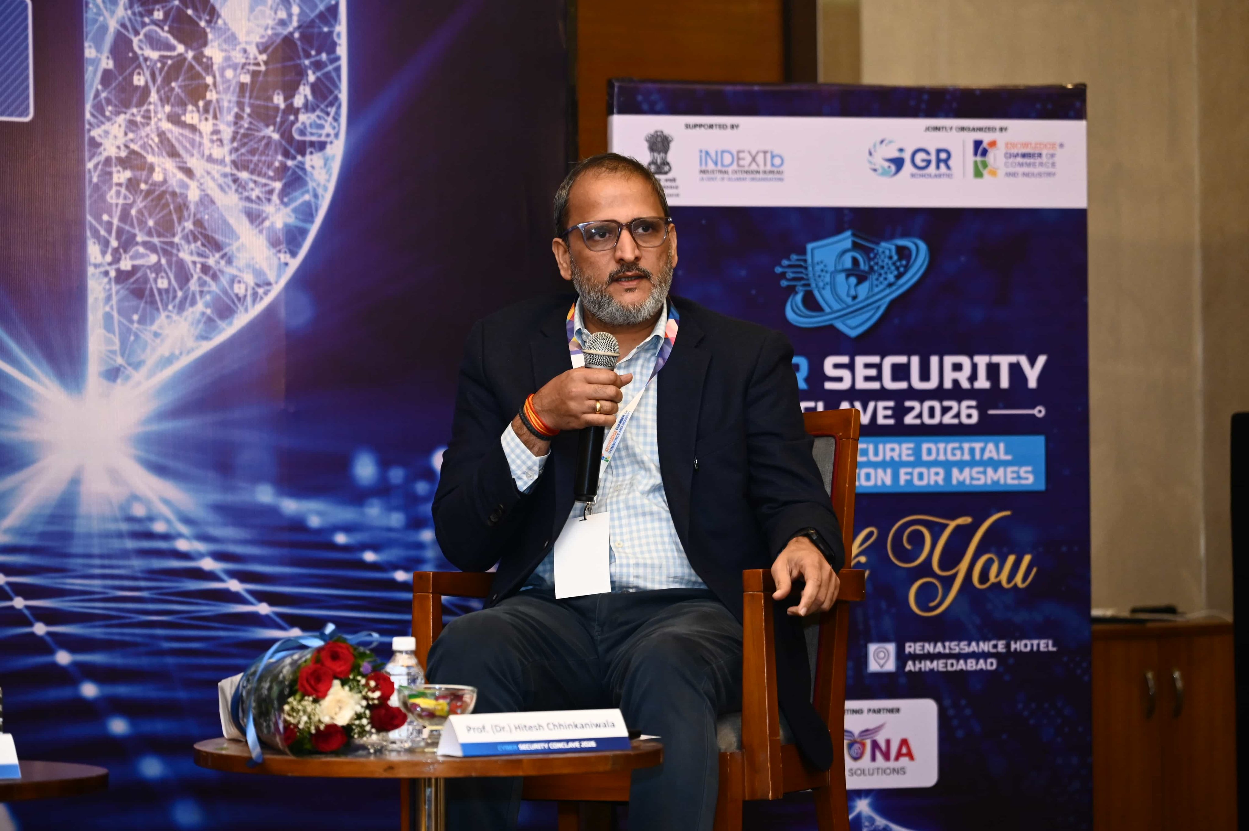 ✨ Driving Conversations on Cybersecurity – Panel Session Highlights 🔐
We are pleased to share the successful conclusion of Panel Session II at the Cyber Security Conclave 2026, organised by GR Scholastic jointly with the Knowledge Chamber of Commerce and Industry (KCCI) in Ahmedabad.
The session brought together industry experts and thought leaders for engaging discussions on the evolving cybersecurity landscape, highlighting key challenges, emerging threats, and practical solutions for businesses.
🎙️ A special note of thanks to our moderator Prof. (Dr.) Hitesh Chhinkaniwala for expertly steering the discussion and encouraging meaningful dialogue.
💬 We sincerely appreciate our distinguished speakers: Shivesh Sharma, Vinita Rohera, Ankit Doshi for sharing their valuable insights, expertise, and forward-thinking perspectives.
🙏 We extend our gratitude to all speakers and participants for making this session engaging and impactful.
#CyberSecurity #CyberAwareness #DigitalIndia