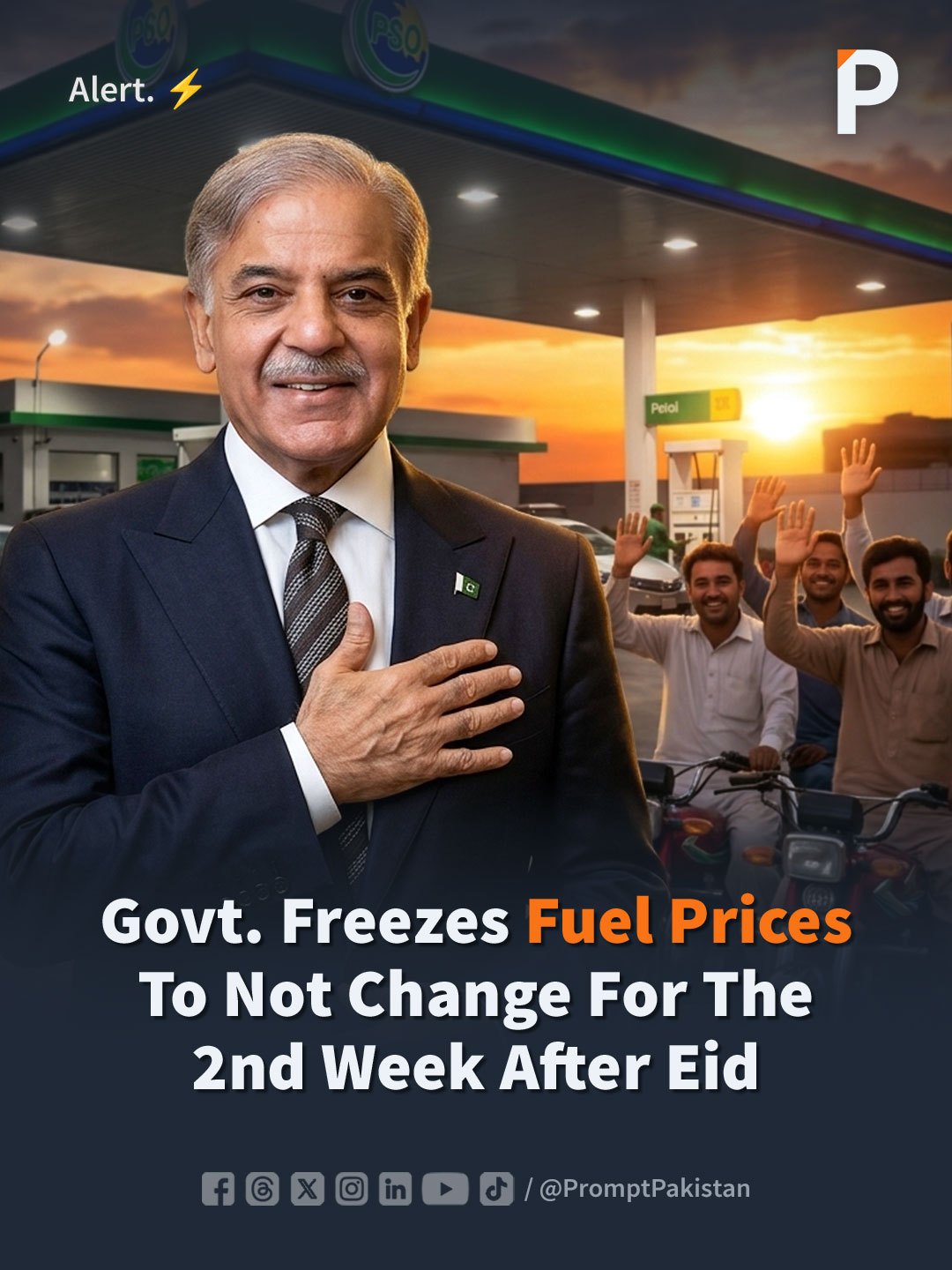 Govt. Freezes Fuel Prices To Not Change For The 2nd Week After Eid
⚠️ Info is publicly available on social media. Images may be AI generated.