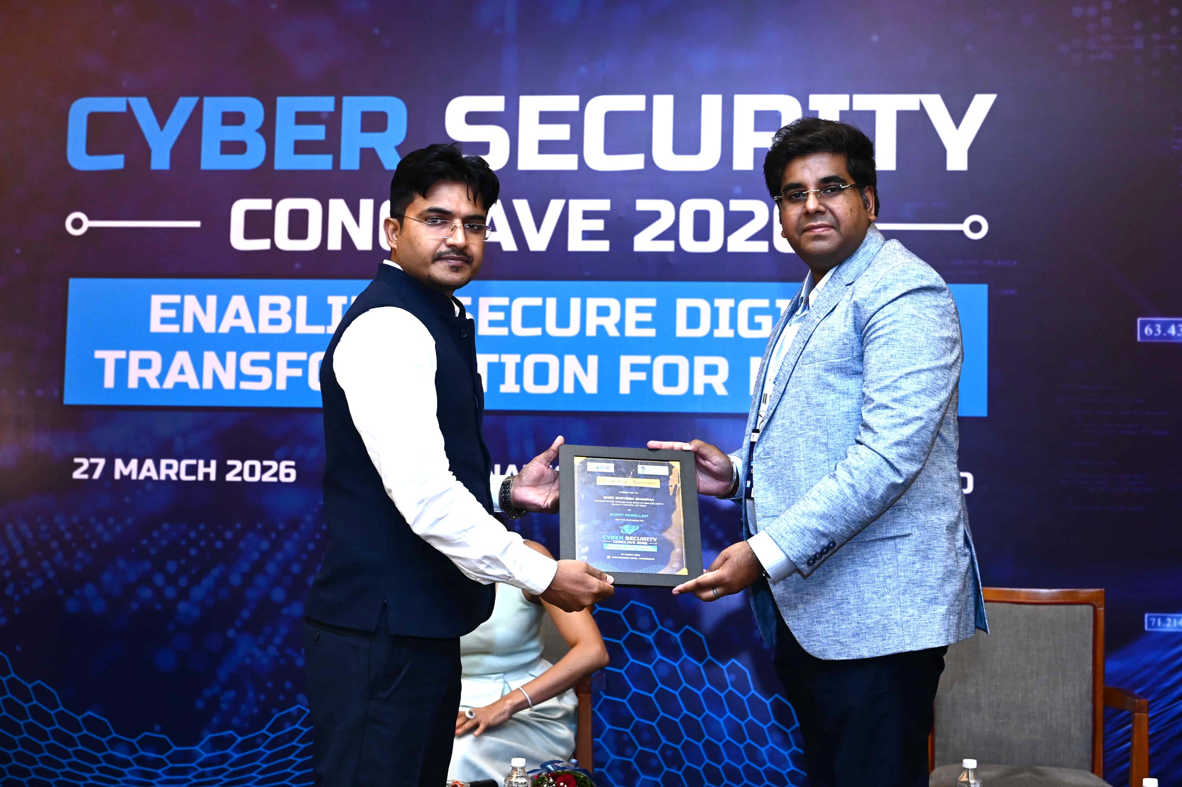 ✨ Driving Conversations on Cybersecurity – Panel Session Highlights 🔐
We are pleased to share the successful conclusion of Panel Session II at the Cyber Security Conclave 2026, organised by GR Scholastic jointly with the Knowledge Chamber of Commerce and Industry (KCCI) in Ahmedabad.
The session brought together industry experts and thought leaders for engaging discussions on the evolving cybersecurity landscape, highlighting key challenges, emerging threats, and practical solutions for businesses.
🎙️ A special note of thanks to our moderator Prof. (Dr.) Hitesh Chhinkaniwala for expertly steering the discussion and encouraging meaningful dialogue.
💬 We sincerely appreciate our distinguished speakers: Shivesh Sharma, Vinita Rohera, Ankit Doshi for sharing their valuable insights, expertise, and forward-thinking perspectives.
🙏 We extend our gratitude to all speakers and participants for making this session engaging and impactful.
#CyberSecurity #CyberAwareness #DigitalIndia