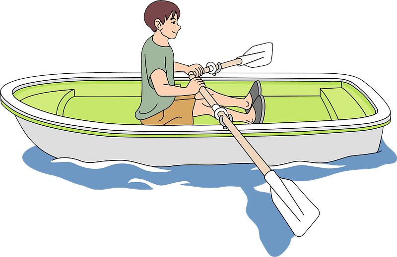 Cartoon of rower