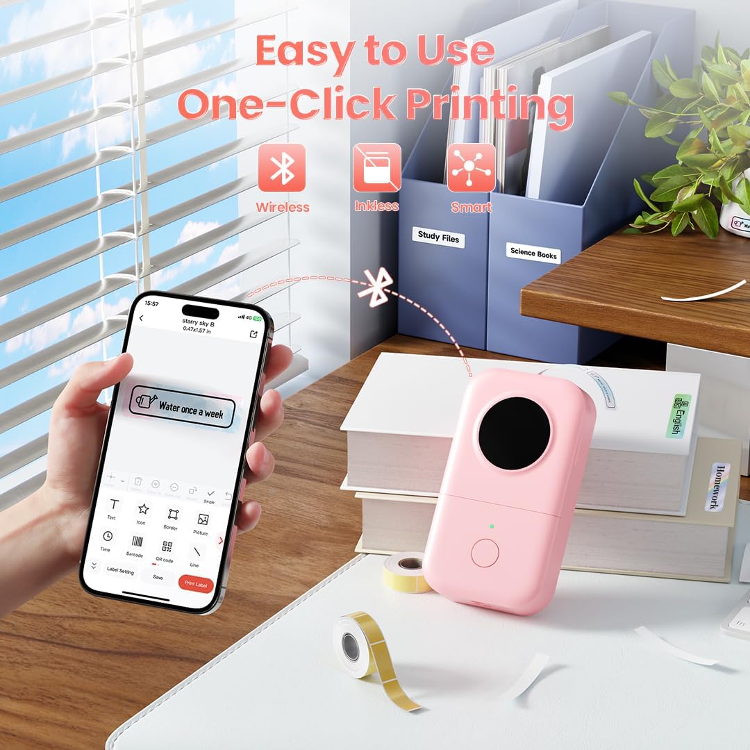 Phomemo Label Maker Machine, D30 Portable Handheld Bluetooth Mini Label Printer, Multiple Templates Smartphone Thermal Small Label Makers for Kid School Items, Classroom Teacher Supplies, Easy to Use
#am_amazon_associate
Price:  $17.73 
Price may change at any time and may only be accurate at time of post
#ad Get more information here -->  https://amzn.to/4rOY9Ol
•	2026 Upgrade Version - The Phomemo D30 Bluetooth label maker supports continuous label tapes and labels in fixed length. It is half the weight and size of the traditional label maker, equipped with a German thermal print head, print quality increased by 25% providing superior print clarity resulting in hassle-free printing, smooth printing effects, and fast processing
•	Save Money - Direct thermal technology - The D30 Bluetooth label makers are inkless printing and don't require ink, toner, or ribbons. With lots of thermal colorful label tapes of your choice, the cost is tangible and much lower compared to most label-


