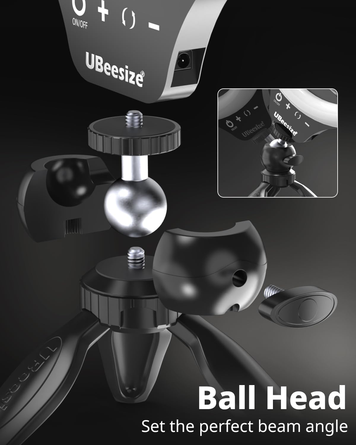 UBeesize 12" Desk Ring Light with Stand & Phone Holder - Adjustable Studio Light for Photography，Zoom Meetings, YouTube, TikTok, Live Streaming
#am_amazon_associate
Price:  $21.16 
Price may change at any time and may only be accurate at time of post
#ad Get more information here -->  https://amzn.to/41vzKmc
•	【Dimmable Ring Light with Touch Controls】The 10-inch ring light features 3 lighting colors: Warm White, Cool White and Daylight, each with 10 levels of Brightness to choose from, 30 lighting options in total. It is designed with a touch panel for easy setting control: turning on/off, lighting effect adjustment, intuitive and fun to use for daily shootings.
•	【Durable Tabletop Tripod】 The kit includes a sturdy tripod that is compact enough to fit in a pocket when contracted. Apart from serving as a ring light stand, it can also be used desperately as a camera stand for all sorts of cell phones, digital cameras, projectors and webcams.
