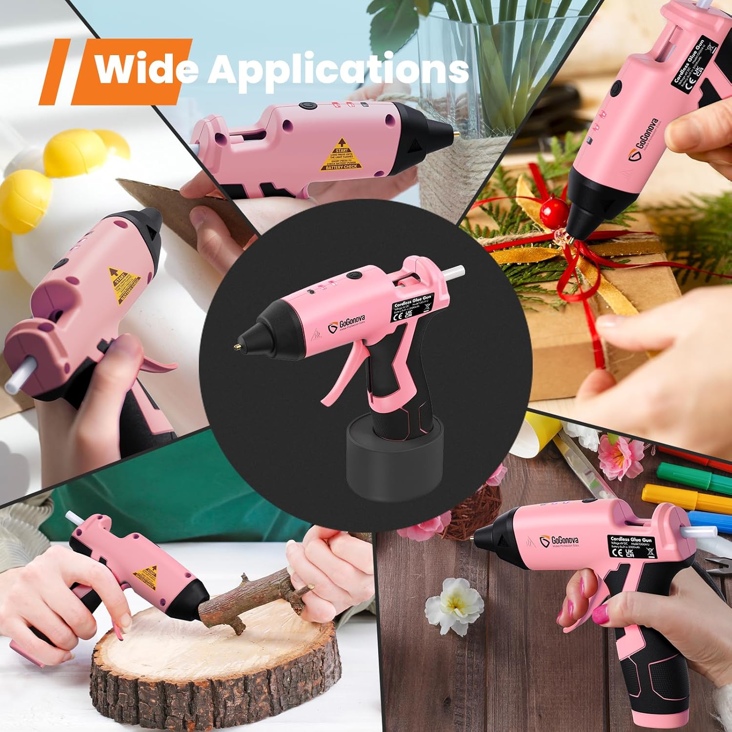 GoGonova Cordless Glue Gun, 15s Fast Preheating 2Ah Cordless Hot Glue Gun with 25 Pcs Premium Mini Glue Gun Sticks, USB-C Battery Rechargeable Hot Glue Gun, Smart Power-Off
#am_amazon_associate
Price:    $20.98
Price may change at any time and may only be accurate at time of post
#ad Get more information here -->  https://amzn.to/4t1xEGo
•	♡KIND REMINDER♡ - Please Fully Charge Before Using!!! Long Press the top button until the lights flashing means power on successfully.
•	15 Second Fast Preheating & Cordless Design - With only 15s, The heating system of Gogonova hot glue gun is almost 10 times faster than ordinary ones! Saving your time waiting for preheating. The cordless design gives you more portability While gluing items. Saving more storage room and freedom of use
