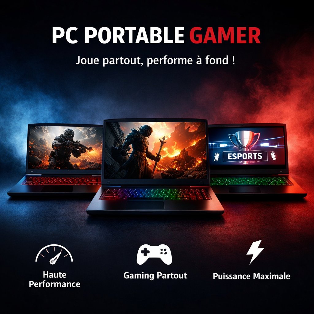 PC portable gamer haute performance avec éclairage RGB et design moderne pour gaming intensif