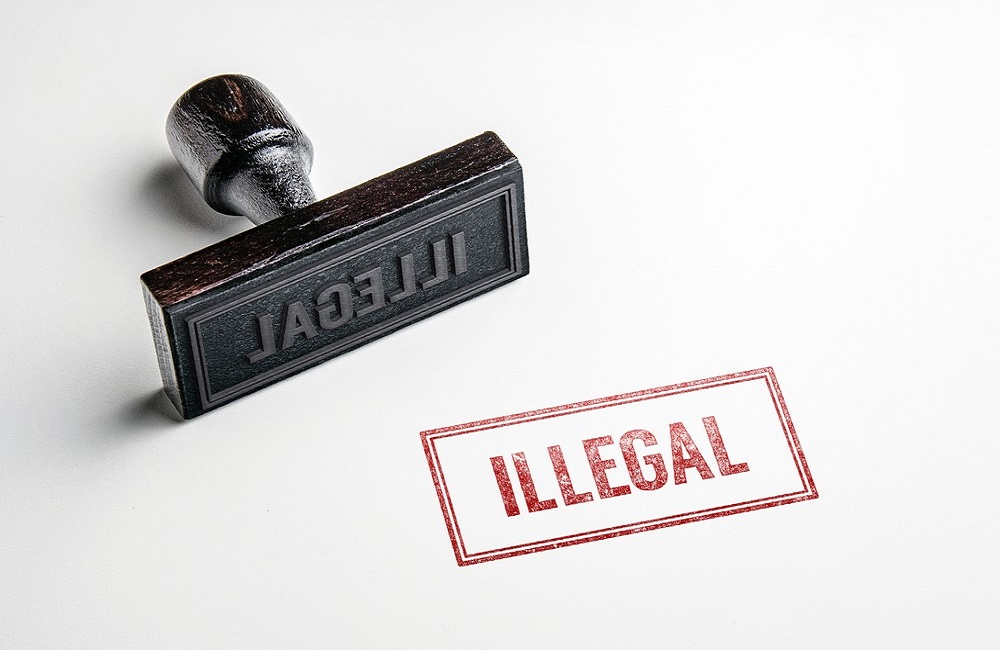 Illegal rubber stamp