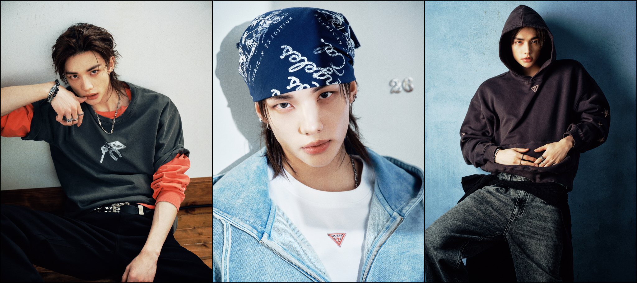 GUESS UNVEILS A STRIKING NEW CAMPAIGN WITH GLOBAL AMBASSADOR HYUNJIN OF STRAY KIDS

GUESS?, Inc. pushes its new chapter further with global brand ambassador Hyunjin of Stray Kids. The brand unveiled its second drop of the Spring/Summer 2026 global advertising campaign that reframes the brand's iconic American denim legacy through a bolder, more free-spirited lens. Trading heritage nostalgia for a sharper, more expressive energy that reflects the attitude of the new generation.

Read more: https://www.fashiontrendsetter.com/v2/2026/03/28/guess-unveils-a-striking-new-campaign-with-global-ambassador-hyunjin-of-stray-kids/

via @FTrendsetter
  
Photo courtesy of GUESS?, Inc. 

#GUESS #Hyunjin #GUESSJeans #FashionCampaign #DenimCollection