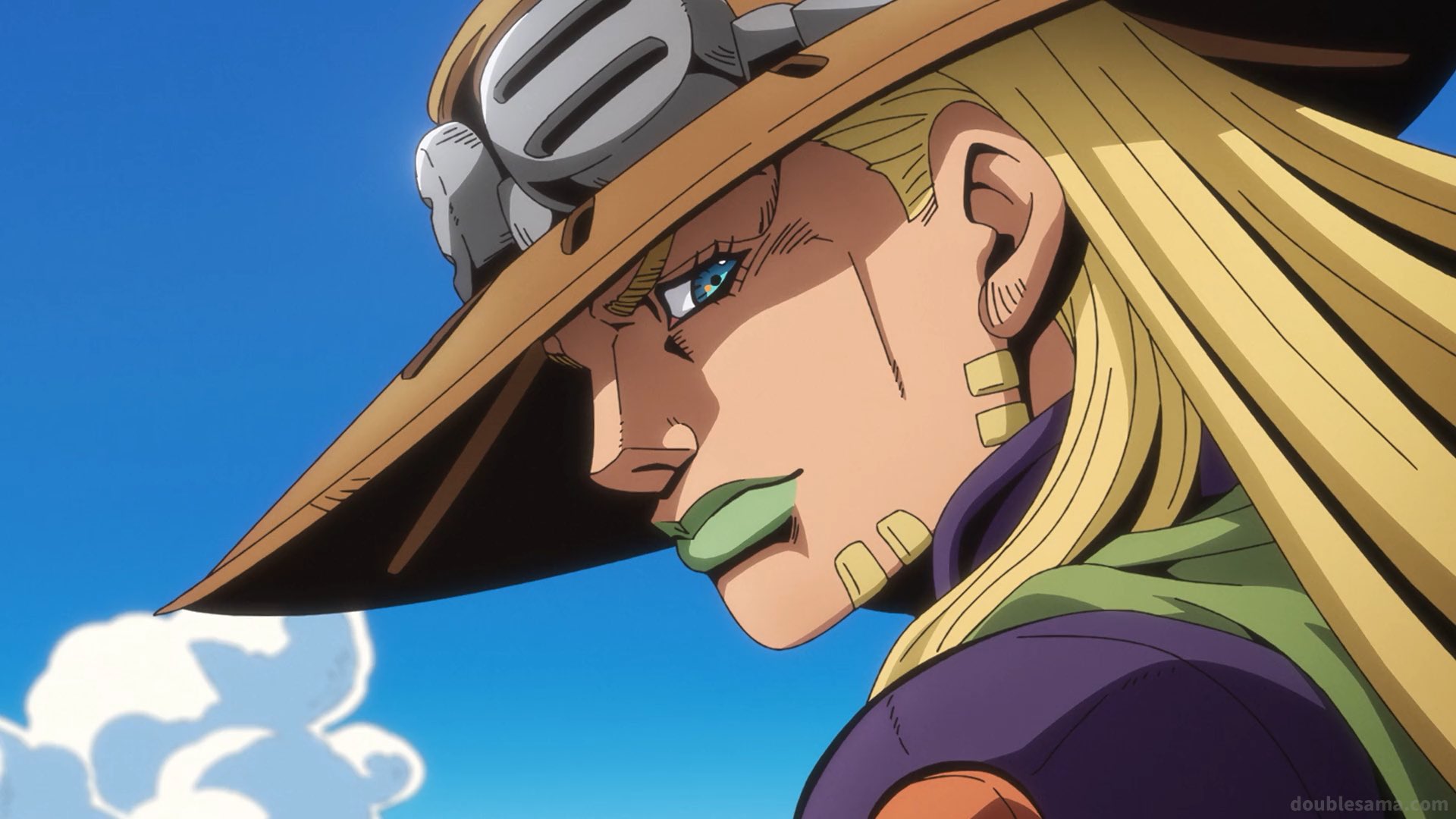 Gyro Zeppeli from the anime series Steel Ball Run: JoJo's Bizarre Adventure Episode 1.