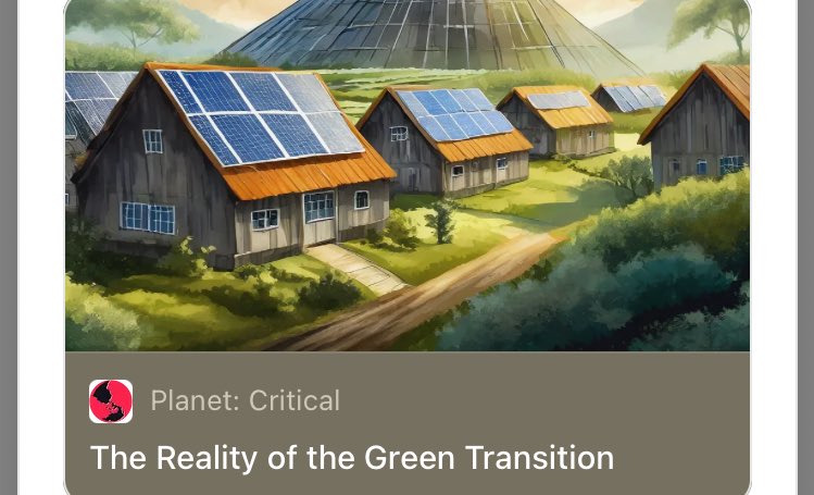 The reality of the Green Transition