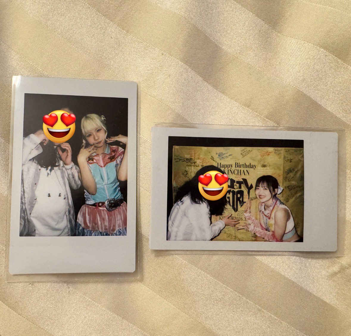 きんちゃんお誕生日おめでとうございます🎂
とってもかわいかったよー！
ず〜〜っと前からみんなのひまわりです！
アツいきんちゃんセットアップスタイル2026かましていきましょう🙆‍♂️
とっても素敵な生誕祭でした🫶🏻
特典会もありがとう🙇🏻‍♂️ 大好き💛

ひびちゃん！
新曲めっちゃかわいかったです😊
ネイル近く見せてくれてありがとう
とても嬉しかったよ🫶🏻
ツィートで見るより200倍かわちー＆こだわり☄️
いつもありがとね！大好きよ❤️