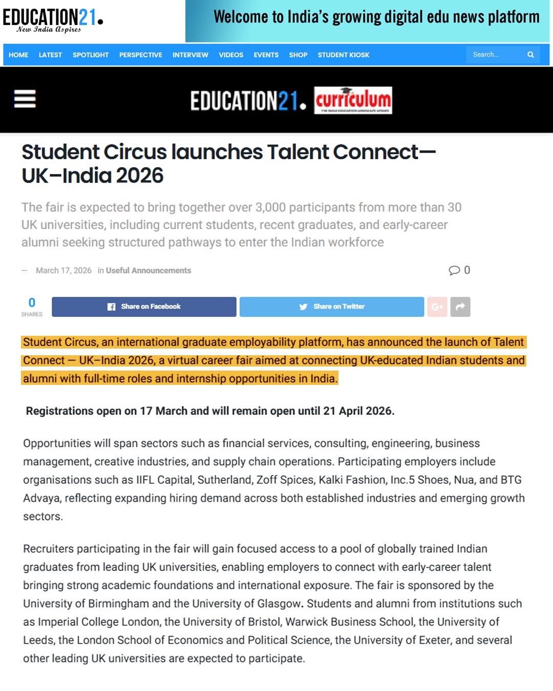 Talent Connect by Student Circus