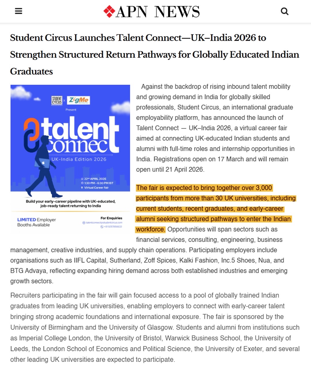 Talent Connect by Student Circus