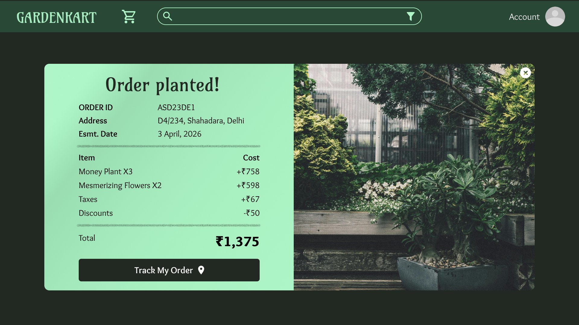 Purchase Receipt UI Design